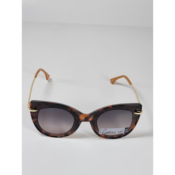 FGX Foster Grant Full Cat Eye Brown Tortoise Shell & Gold Sunglasses 52068FGX201 - Picture 3 of 11